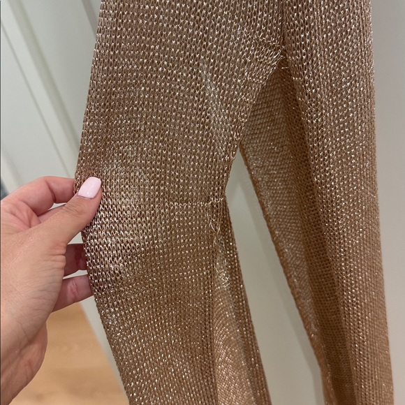 Metallic Gold Mesh Bikini Cover - Picture 10 of 13